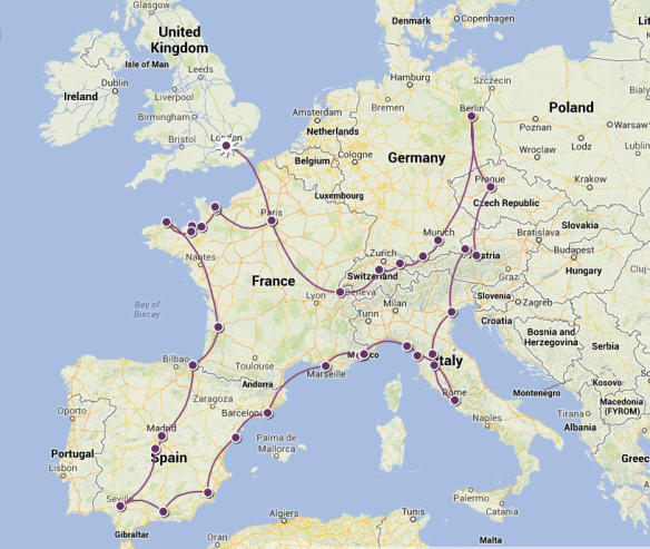 Europe by Car - 4100 miles